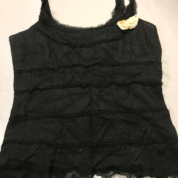 EUC Odille for Anthropologie embroidered top sz 12 - Picture 2 of 12